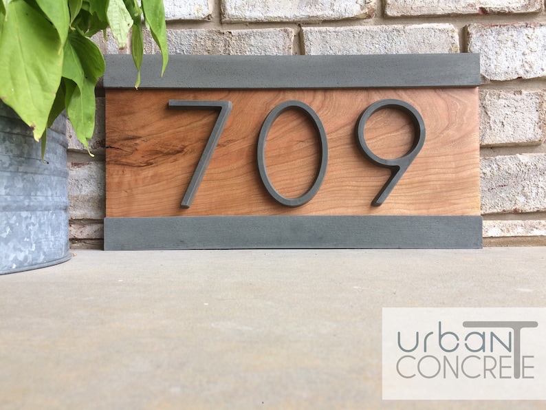 Modern House Numbers, House Numbers Sign, Address Plaque,Custom house Address, Realtor Closing Gift, Housewarming Gift. H 