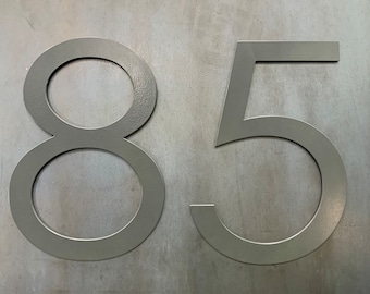 Metal House Numbers Grey, Individual Address Numbers,Address Sign, Apartment Numbers, House Address Numbers. 2 Sizes.8 Colors.Free Shipping!