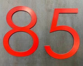 Metal House Numbers Red, Individual Address Numbers,Address Sign, Apartment Numbers, House Address Numbers. 2 Sizes. 8 Colors.Free Shipping!