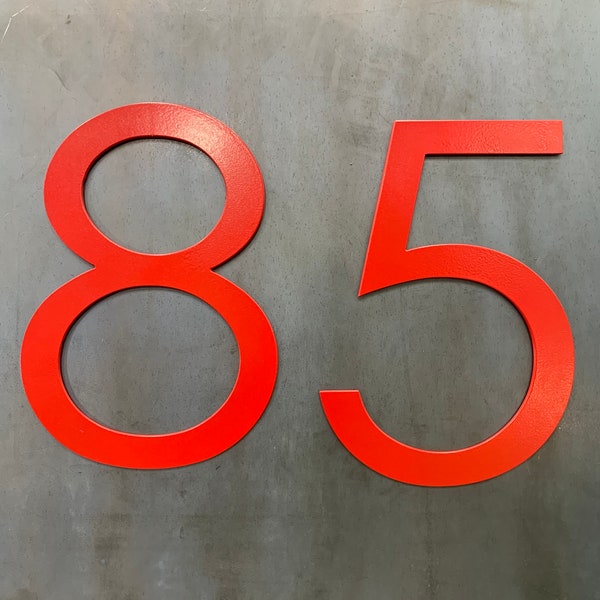 Metal House Numbers Red, Individual Address Numbers,Address Sign, Apartment Numbers, House Address Numbers. 2 Sizes. 8 Colors.Free Shipping!