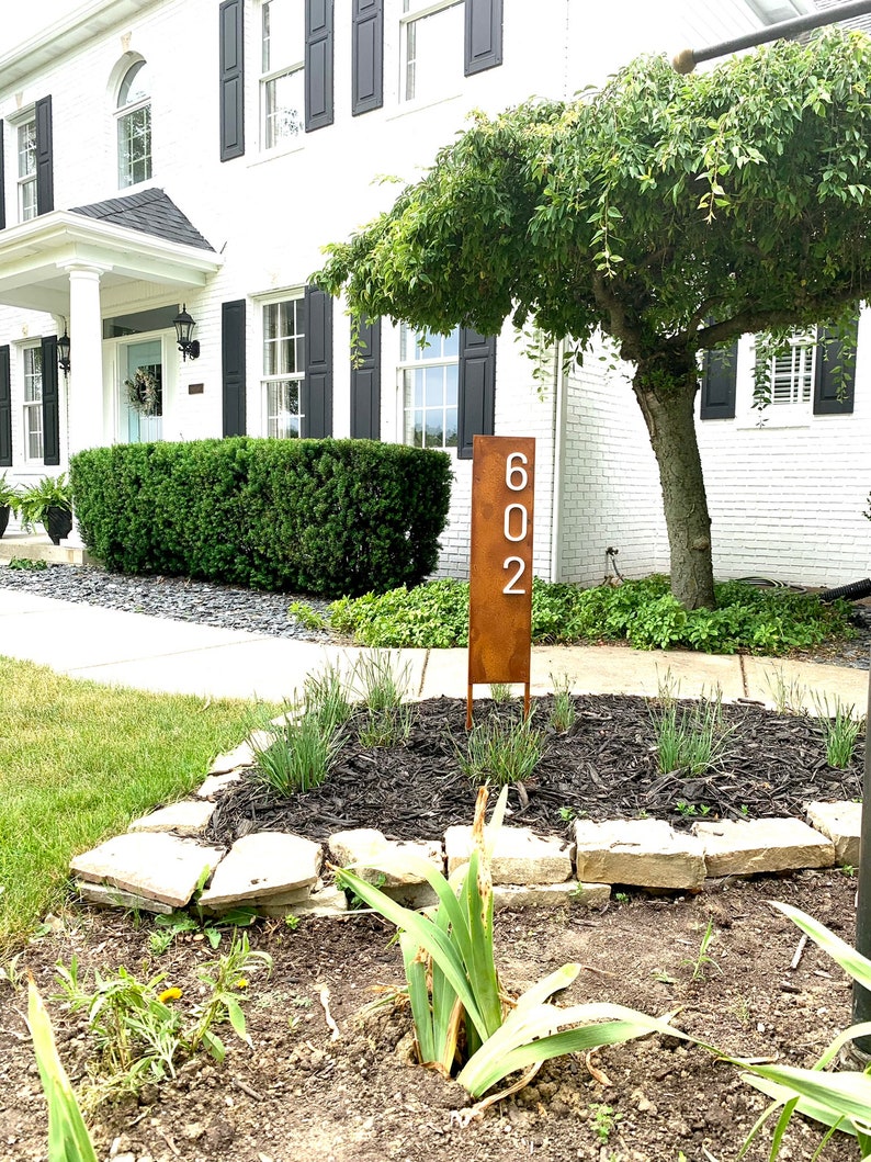 Humboldt Rust House Numbers House Numbers Sign Steel Address Etsy
