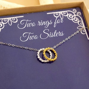 Christmas Gift for Sisters, Two sister necklaces, Sister quote jewelry, Sister Birthday Gift,Sister Jewellery, Sister Present, Long Distance