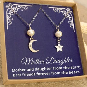 Personalized Mother Daughter Gift Necklace, Gift for Mom and Daughter Jewelry, mother daughter gift wedding, mother daughter gift birthday