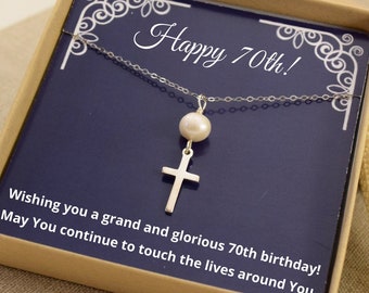 70th Birthday Gift Necklace For Her, Woman, Mom, Grandma, Aunt, Friend, Mum, Nana, Sister, Wife, 70th birthday present, 70th Birthday Gifts