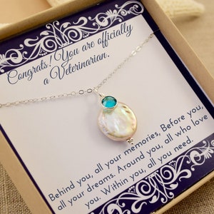 Veterinarian Graduation Gift Necklace, Doctor of Veterinary Medicine Degree, DVM Graduate, Animal Doctor Graduation, Class of 2021, Daughter