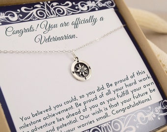 Veterinarian Graduation Gift Necklace, Doctor of Veterinary Medicine Degree, DVM Graduate, Animal Doctor Graduation, Class of 2021, Daughter