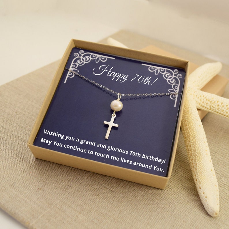 70th Birthday Gift Necklace For Her Woman Mom Grandma Etsy