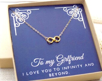 Valentines Day Gift For Girlfriend, Valentines Gift For Girlfriend, Valentines Love, Valentines gift, valentines day, infinity necklace