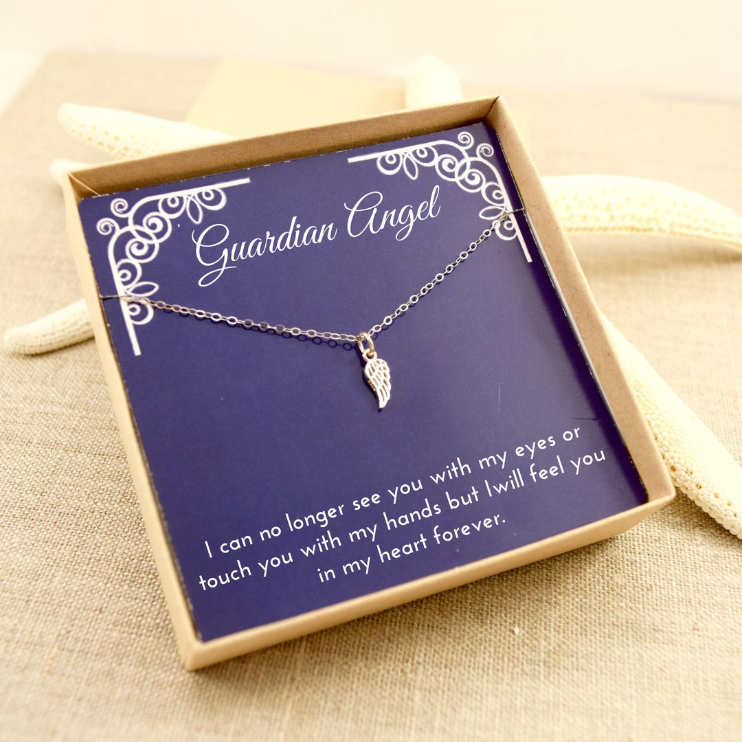 Guardian Angel Wing Necklace Memorial Gift Family - Etsy