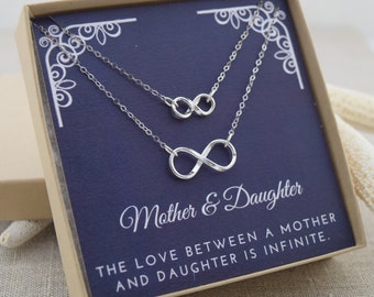 Mother And Daughter Necklace Set, Mother Daughter Gift, Mother Daughter Jewelry, Mother Daughter Necklace, Gifts For Mom From Daughter