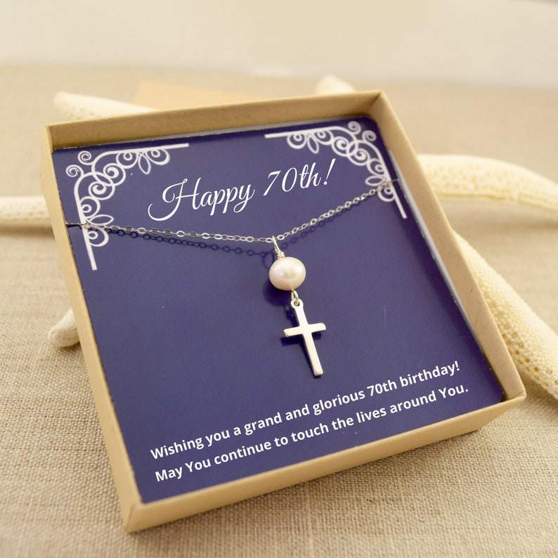 70th Birthday Gift Necklace For Her Woman Mom Grandma Etsy