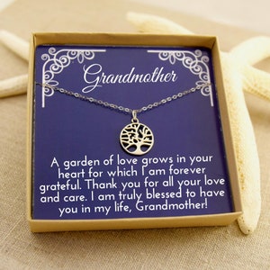 Christmas Gift For Grandmother Tree Of Life, Family Tree Necklace For Grandmother, Gift From Granddaughter, Grandmother Necklace, Tree