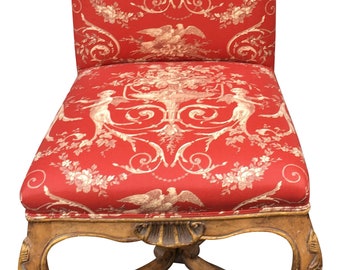 Minton Spidell l'Avant Side Chair W Dessin Fournir Red Toile