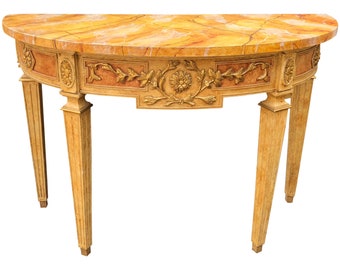 demilune entry table drawer vintage neoclassical demilune console table by traditional imports etsy demilune entry table drawer vintage neoclassical demilune console table by traditional imports etsy