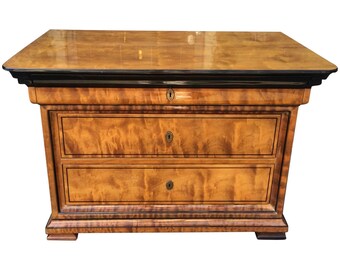 Rare Enrique Garcel Petit Burl Wood Empire Commode - End Table