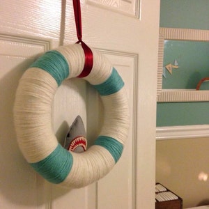 Felt Shark Yarn Wreath