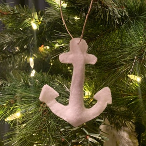 Felt Nautical Anchor Christmas Ornament