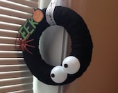 Halloween Haunted House Yarn Wreath