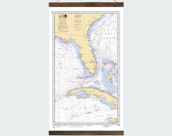 Florida Nautical Charts Free Florida Nautical Chart Free Shipping Etsy