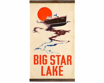 Custom text boating Travel Poster, Free Shipping