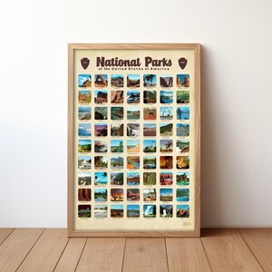 National Parks Checklist Art
