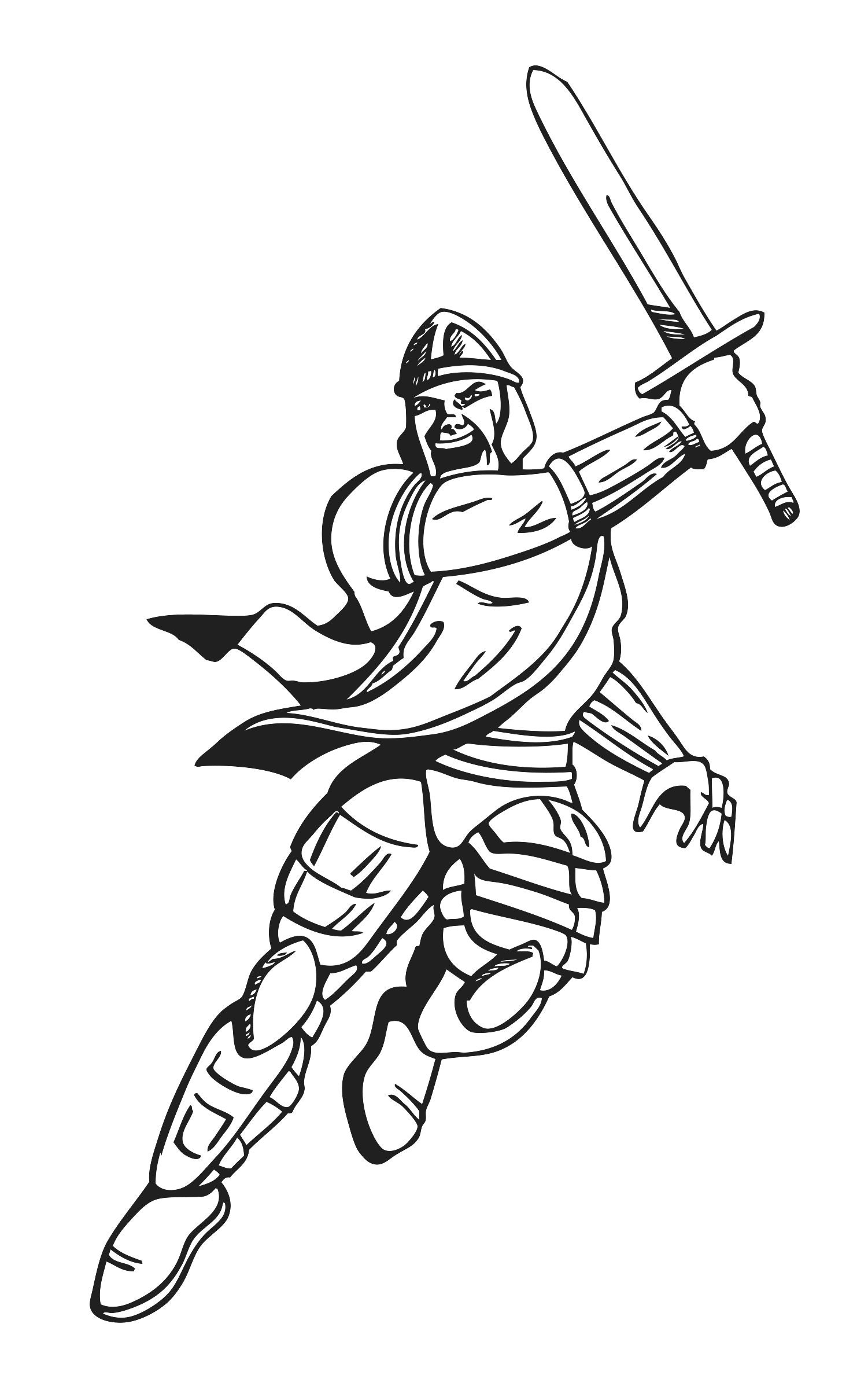 Medieval Warrior Black and White Clip Art 26 Png and 26 EPS Files. - Etsy