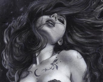 Lioness - Art Print - Dark Pinup Boudoir Romance Art By Brynn Elizabeth