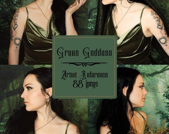 Green Goddess Artist Reference - For Painters, Illustrators, Fantasy Artists, Portrait Artists