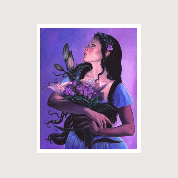 Nightbloom - Art Print - Fantasy Floral Dreamy Fairytale Surreal Art by Brynn Elizabeth