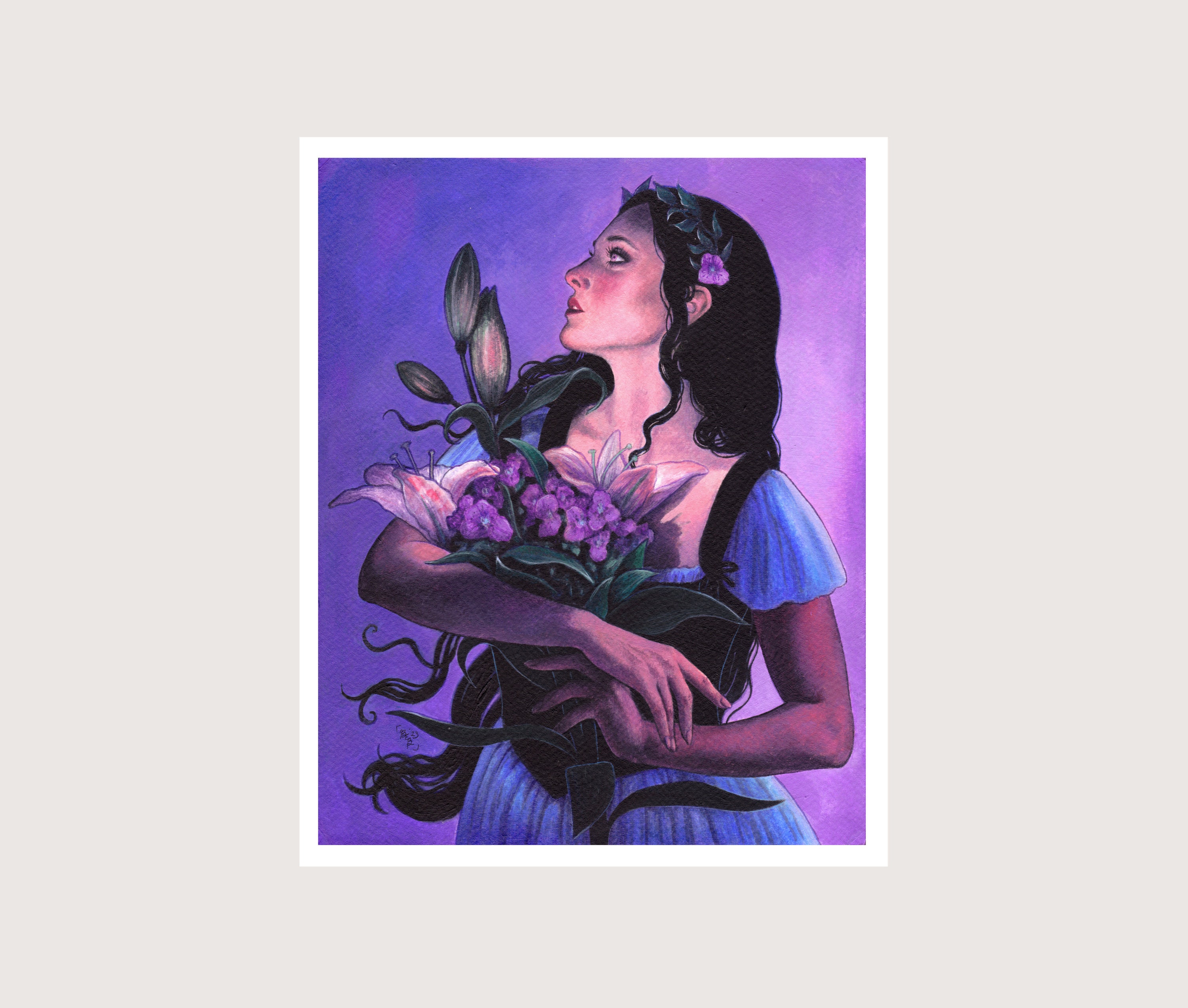 Nightbloom - Art Print - Fantasy Floral Dreamy Fairytale Surreal Art by Brynn Elizabeth
