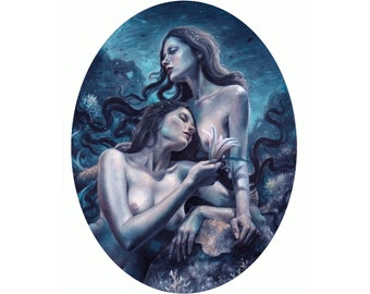 The Sirens -  Art Print - Fantasy Mermaid Siren Mermay Art by Brynn Elizabeth