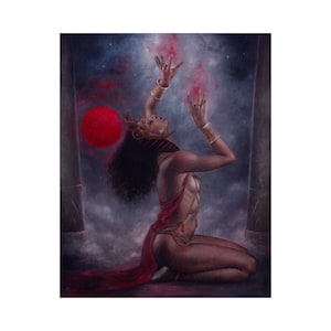 Sekhmet Art Print: Fantasy Egyptian Lioness Goddess Mythology