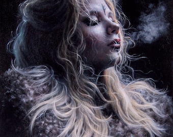 Norse Viking Woman Art Print: BREATH - Art by Brynn Elizabeth