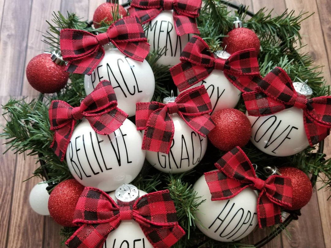 Christmas Ornaments Rae Dunn Christmas Ornaments White Etsy