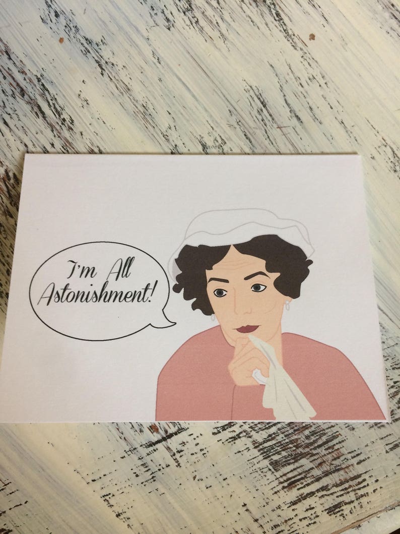 Pride /& Prejudice Thank You Card Mrs Bennet Thank You