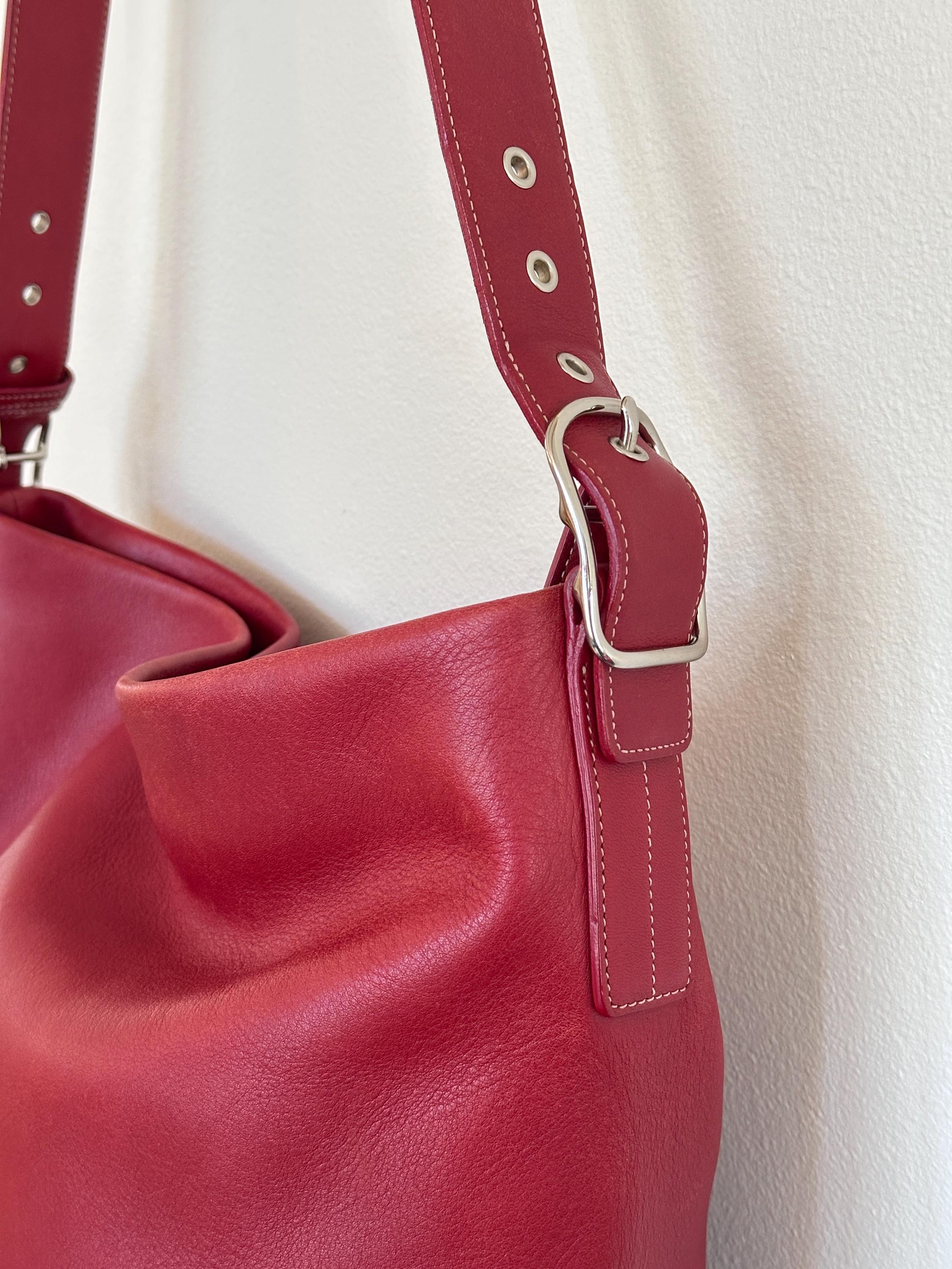 Early 2000's Coach 9151 XL Bucket Red Legacy Bag - Etsy