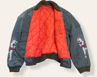 Vintage 1970's Korea Souvenir Jacket Sukajan - Etsy