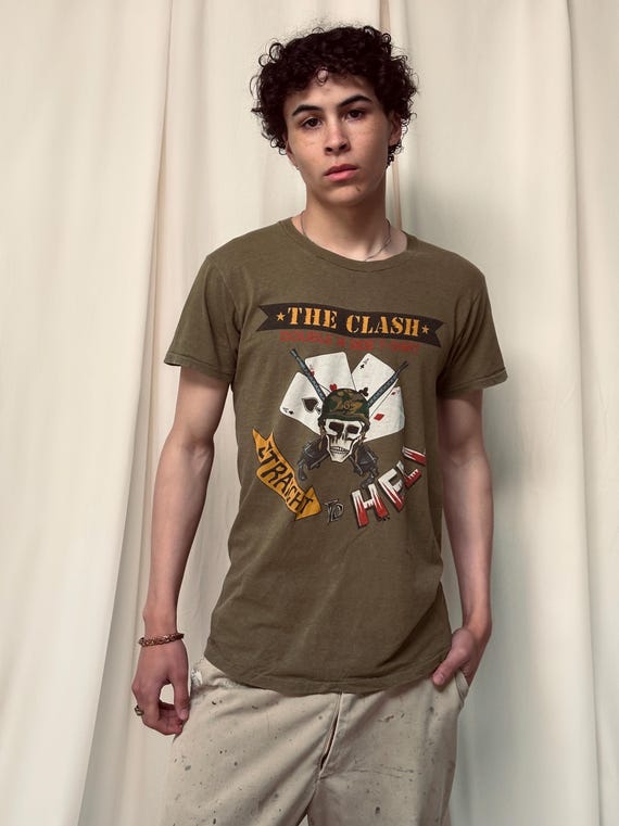Vintage 1980's the Clash Straight to Hell T-shirt Rare Dragon Back