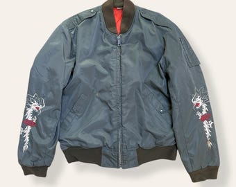 Vintage 1970's Korea Souvenir Jacket Sukajan - Etsy