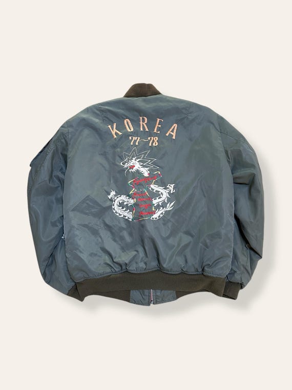 vintage souvenir Korean jacket スカジャン Vintage 1970's Korea Souvenir Jacket Sukajan - Etsy