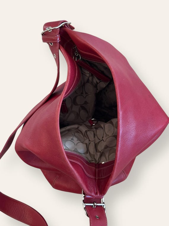 Early 2000's Coach 9151 XL Bucket Red Legacy Bag - Etsy