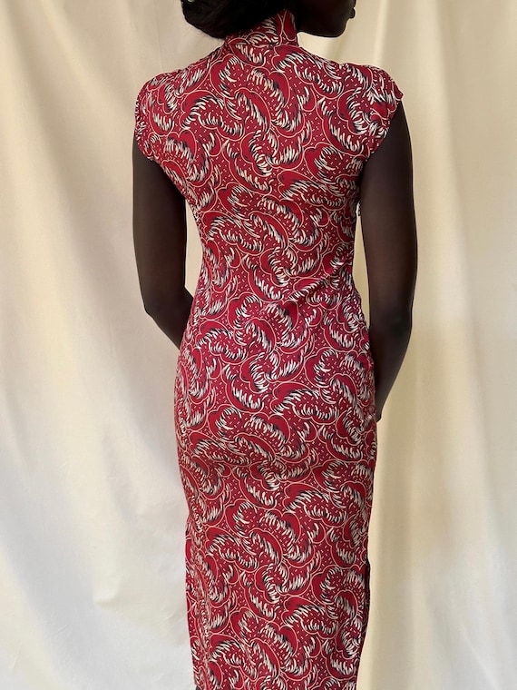 Vintage 1940’s-50’s Rayon Cheongsam Dress - image 5