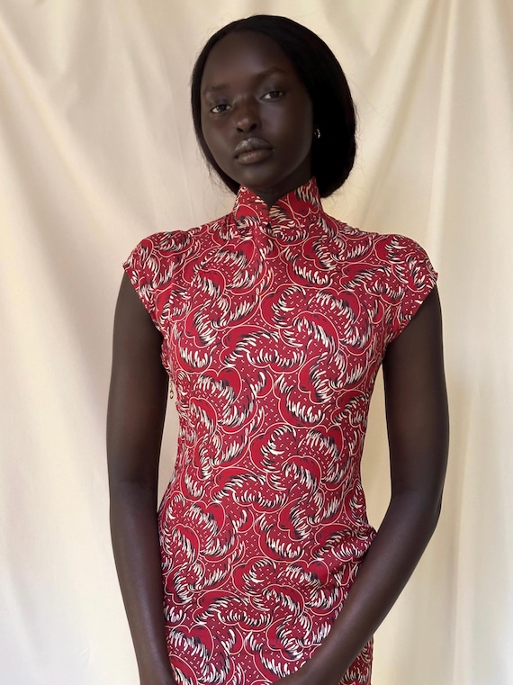 Vintage 1940’s-50’s Rayon Cheongsam Dress - image 1