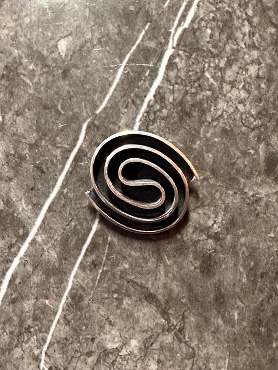 Vintage 80’s Modernist Sterling Silver Pin Pendant