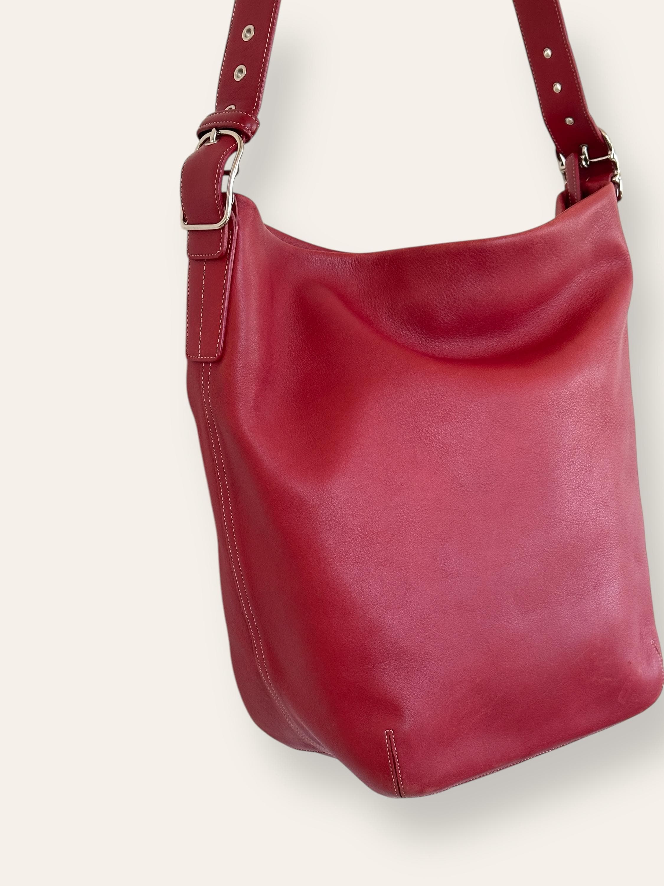 Early 2000's Coach 9151 XL Bucket Red Legacy Bag - Etsy