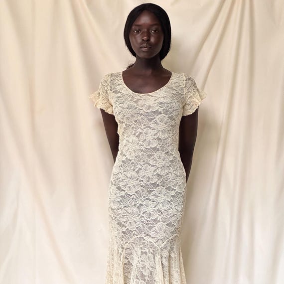 Vintage 1930’s Creme Lace Dress