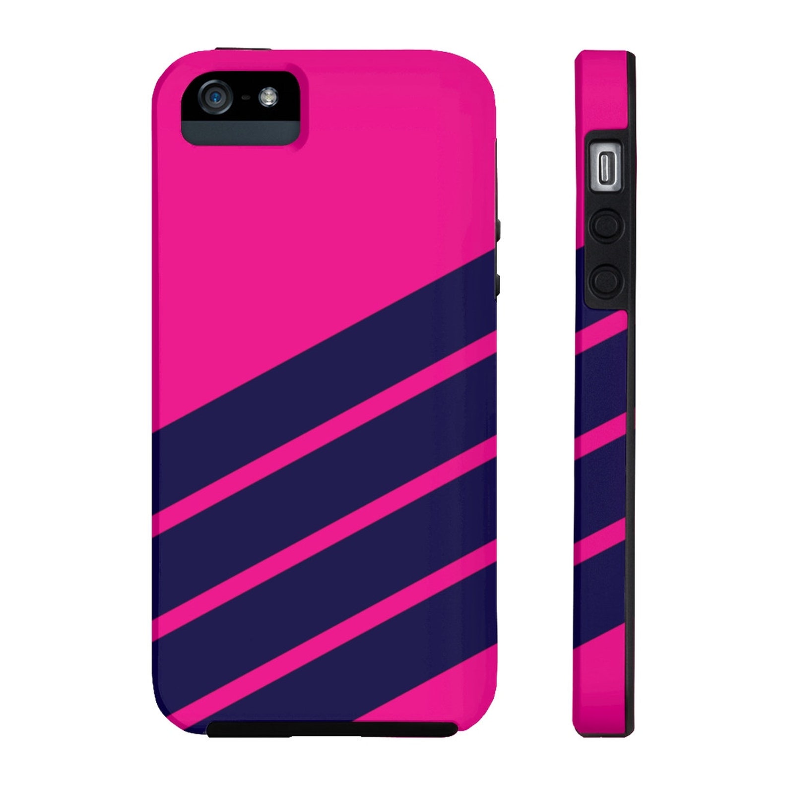 Pink And Navy Phone Case iPhone Case Samsung Case Pink Etsy
