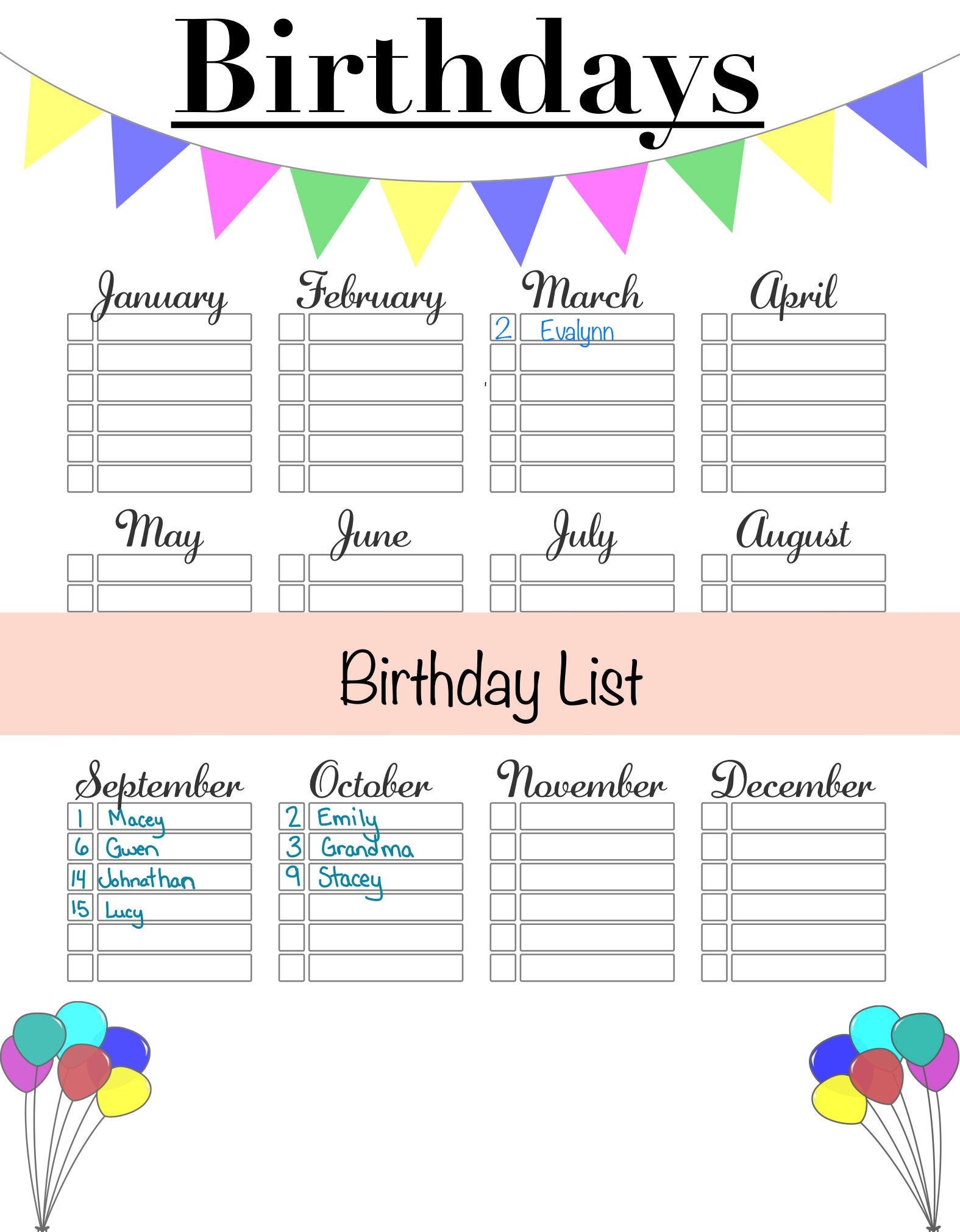 birthday-list-digital-download-year-of-birthdays-pdf-etsy