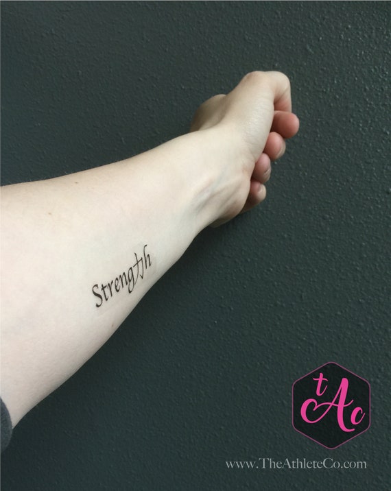 Strength Quote Temporary Tattoo Chinese Symbol for Strength