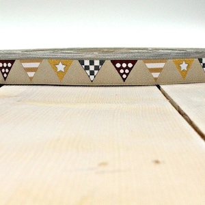2 Meter WEBBAND "Wimpelkette" caramel (1,50 Euro/m)